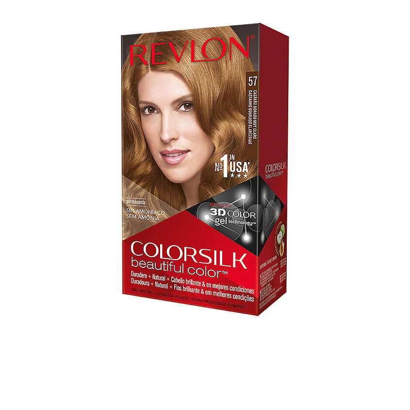 Изображение товара REVLON ColorSilk Стойкая безаммиачная краска для волос 57 Very Light Golden Chestnut