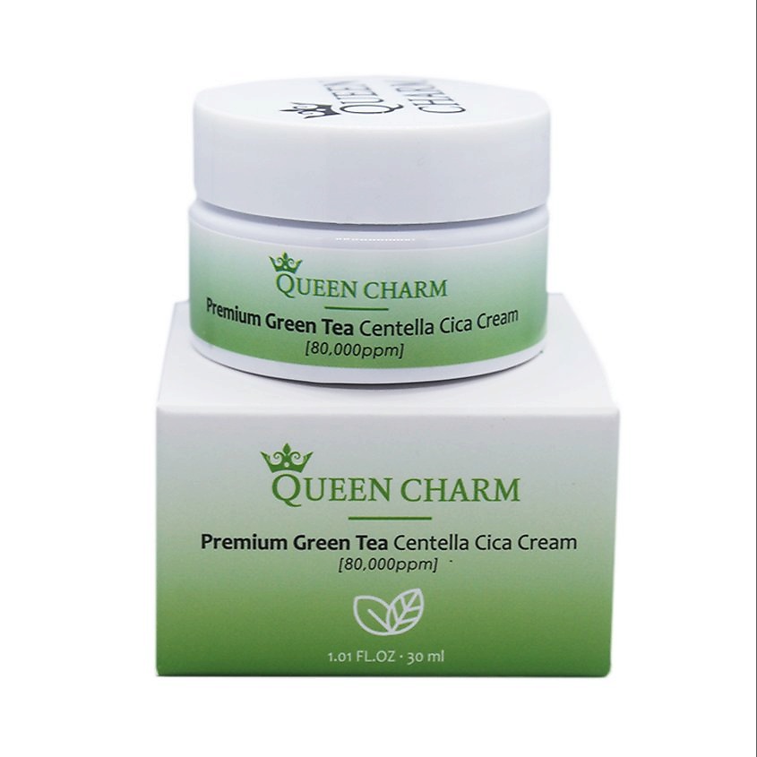 Изображение товара QUEEN CHARM Крем для лица увлажняющий с зелёным чаем и центеллой азиатской 8%, 30