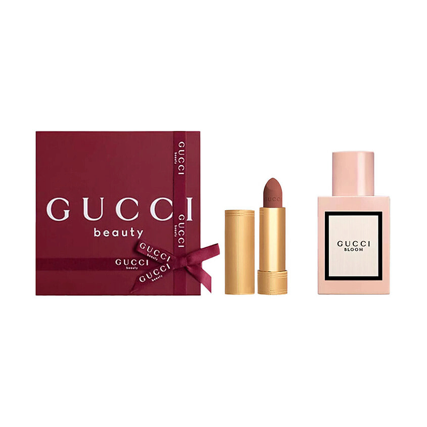 Изображение товара GUCCI Парфюмерная вода Bloom + Матовая помада Rouge à Lèvres Mat, 30 мл + 122 Eliza Ginger