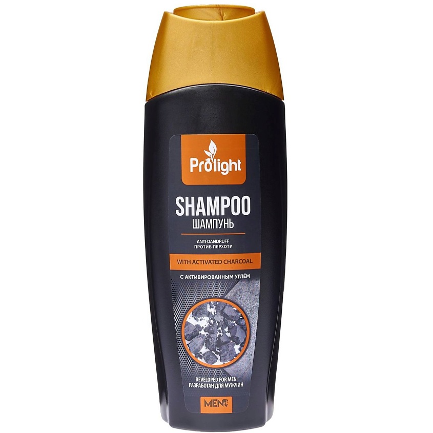 Изображение товара PROLIGHT Мужской шампунь с активированным углем против перхоти, 1 шт.