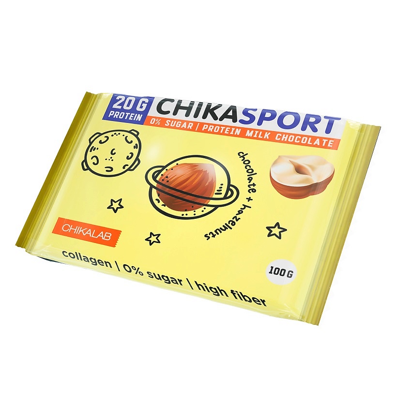 Изображение товара Молочный шоколад с фундуком CHIKALAB 100 г