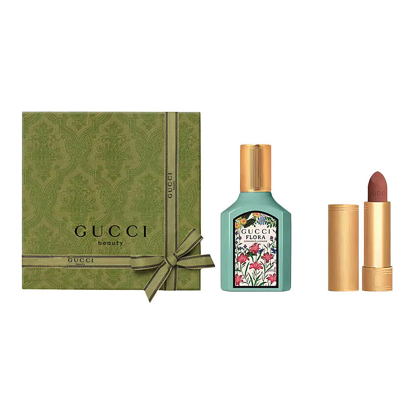Изображение товара GUCCI Парфюмерная вода Flora Gorgeous Jasmine + Матовая губная помада, 30 мл + No.122