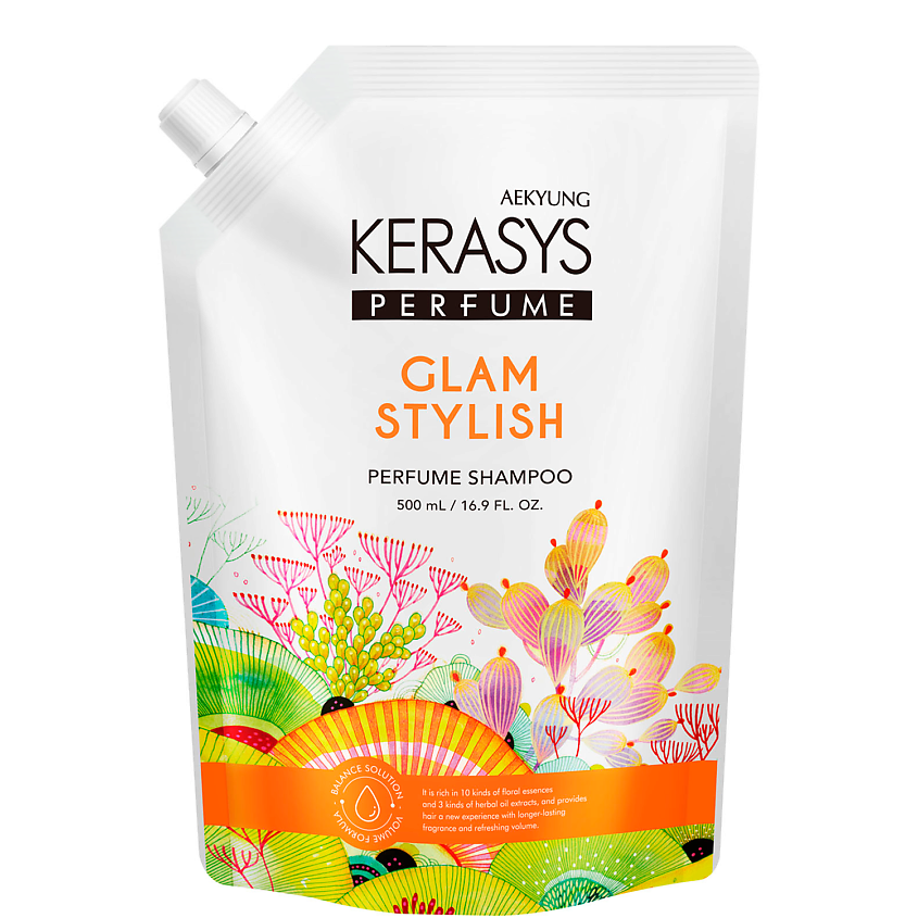 Изображение товара KERASYS Parfum Гламур шампунь для волос 500 мл с ромашкой и аргановым маслом