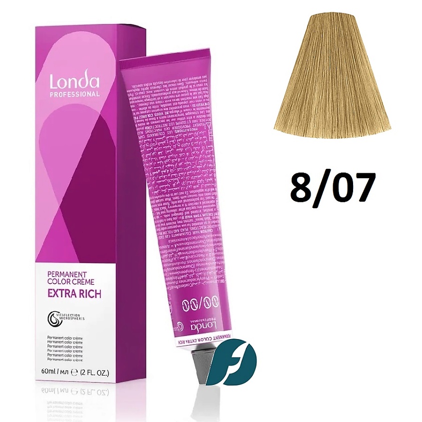 Изображение товара LONDA PROFESSIONAL стойкая крем-краска для волос Permanent Color 8/07 светлый блонд
