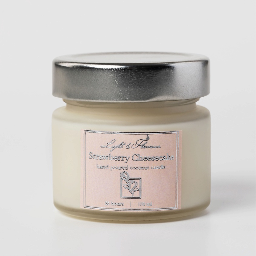 Изображение товара LIGHT&FLAVOUR Ароматическая свеча "Клубничный чизкейк", 1 шт.