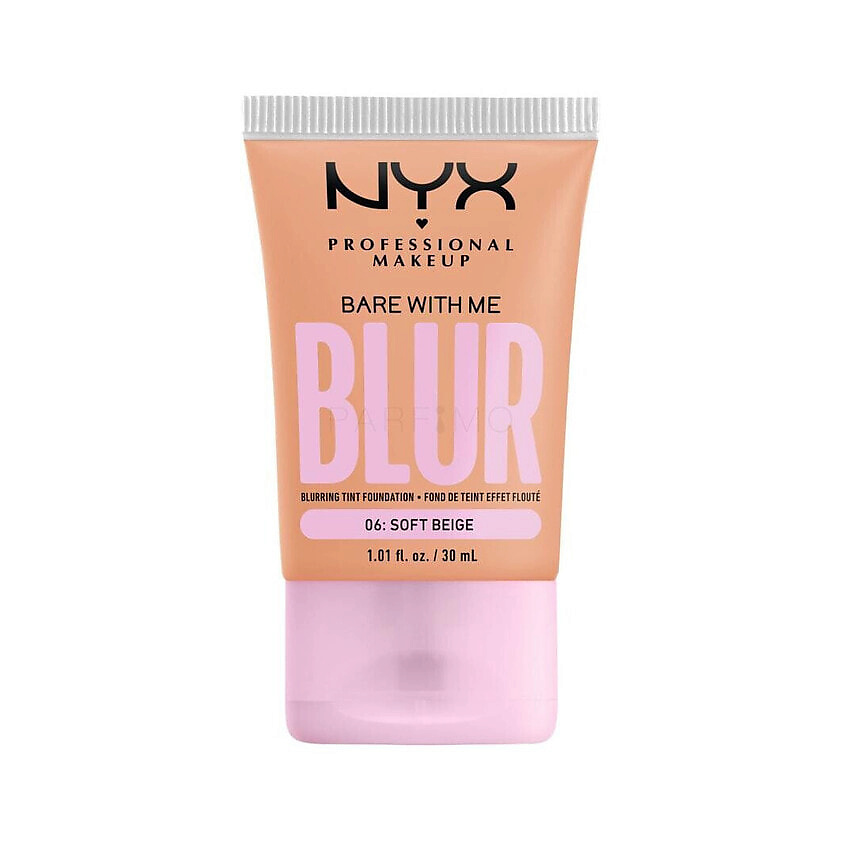 Изображение товара NYX PROFESSIONAL MAKEUP Тональный крем Bare With Me Blur Tint Foundation 06 Soft Beige 30 мл