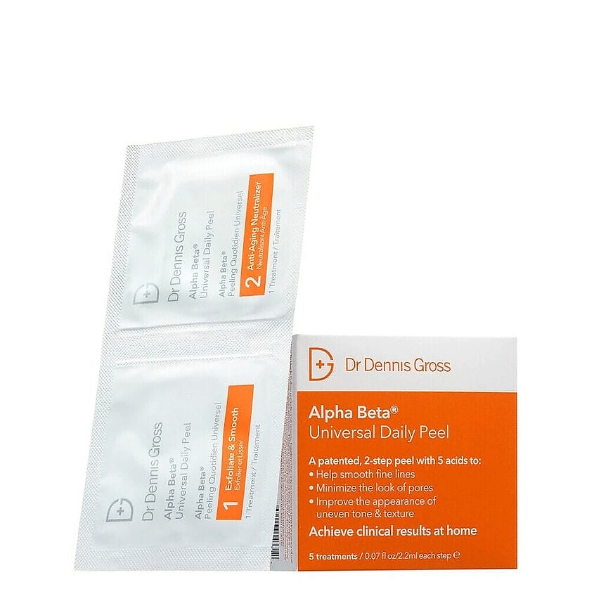 Изображение товара DR DENNIS GROSS Салфетки для лица Alpha Beta Universal Daily Peel, 5 шт.