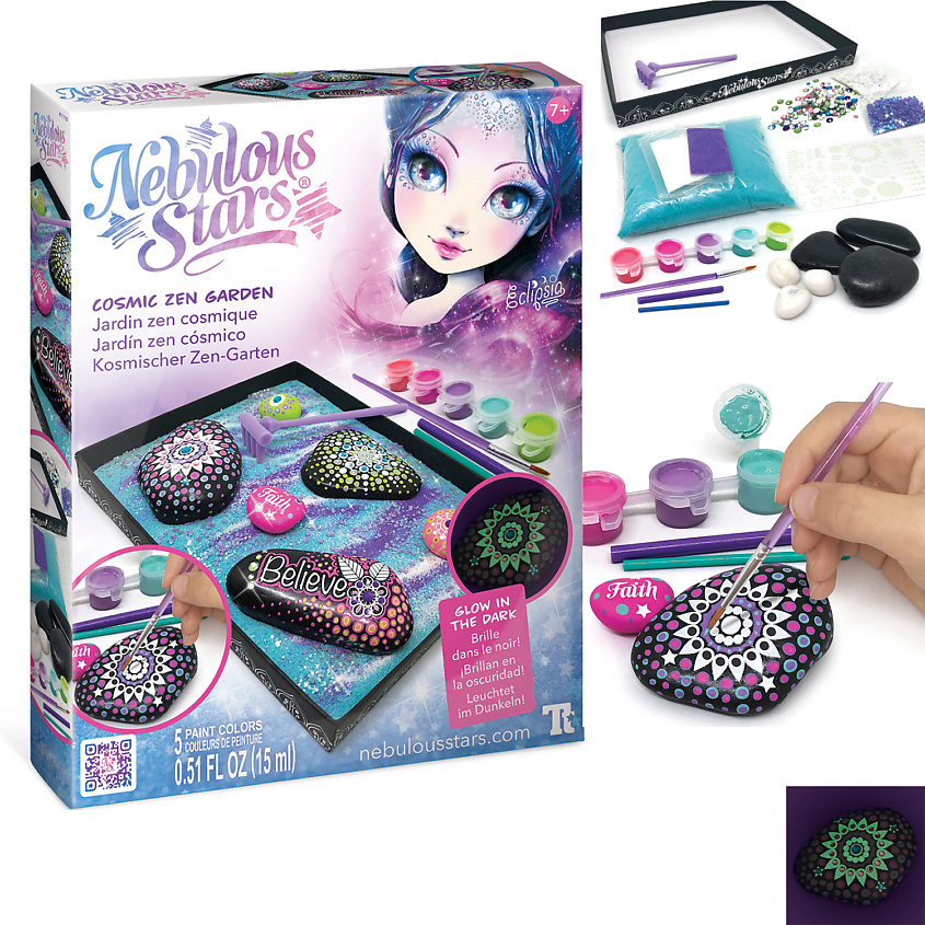 Изображение товара Набор для творчества каменного сада Дзен NEBULOUS STARS Eclipsia 6 камней краски