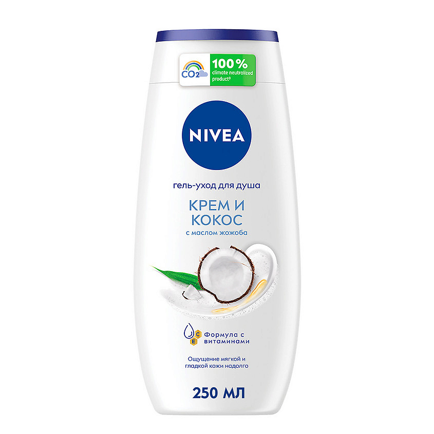 Изображение товара Гель для душа NIVEA Крем и Кокос 250 мл - забота и нежность для вашей кожи