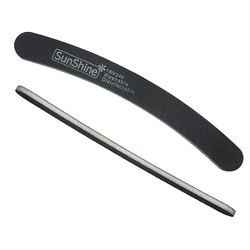 Изображение товара Набор пилок для ногтей SUNSHINE BLACK бумеранг 180/240 C10BK