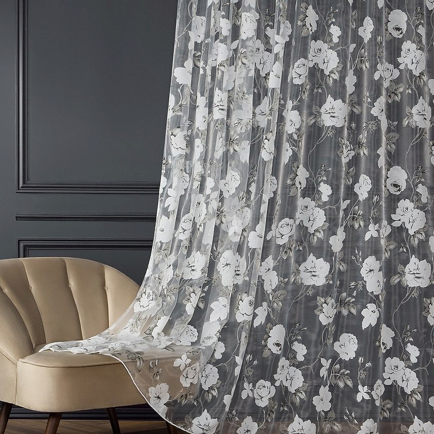 Изображение товара ARYA HOME COLLECTION Тюль Вуаль Roza ШхВ 300х250 3, Серый