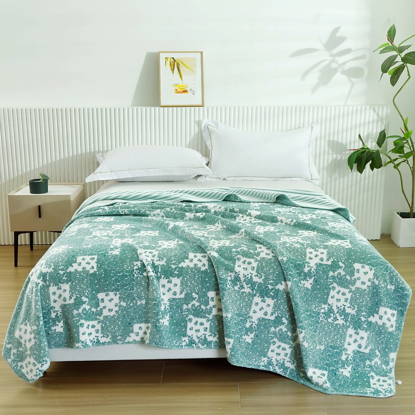 Изображение товара ARYA HOME COLLECTION Плед Arya Wisteria, Плед Arya 150x200 Wisteria Белый, Синий