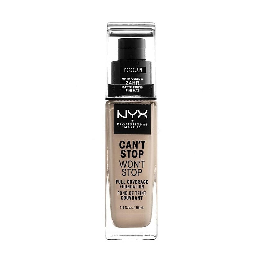 Изображение товара NYX PROFESSIONAL MAKEUP Стойкий тональный крем Can't Stop Won't Stop, Porcelain