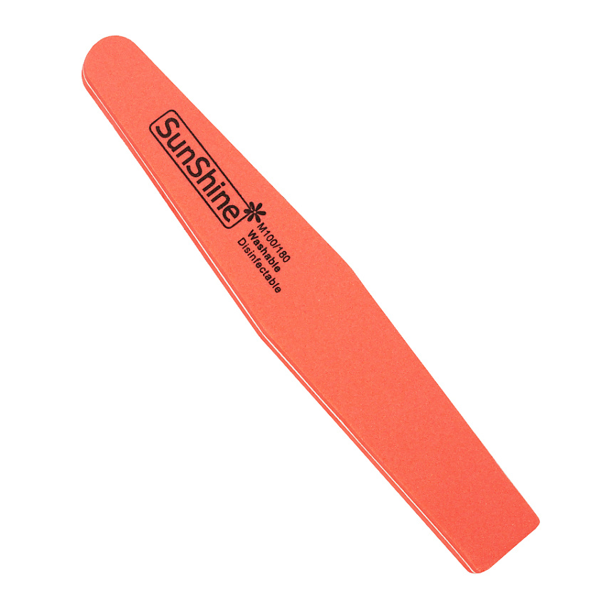 Изображение товара Пилка для ногтей SUNSHINE ромб желтая 100/180 длинная для моделирования и коррекции ногтей