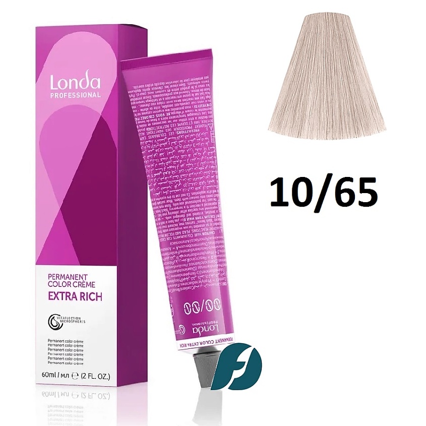 Изображение товара LONDA PROFESSIONAL Стойкая крем-краска для волос Permanent Color, 10/65 яркий блонд фиолетово-крансый