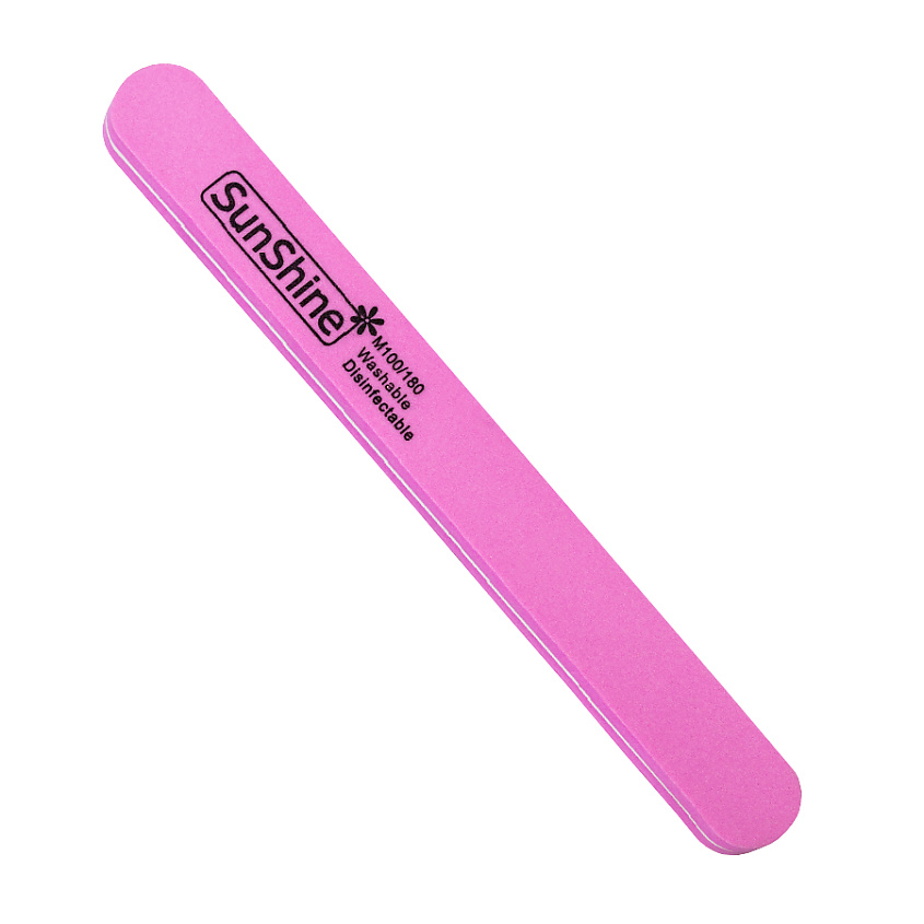 Изображение товара SUNSHINE Пилка для шлифовки прямая желтая 100/180 S4YW, Розовый