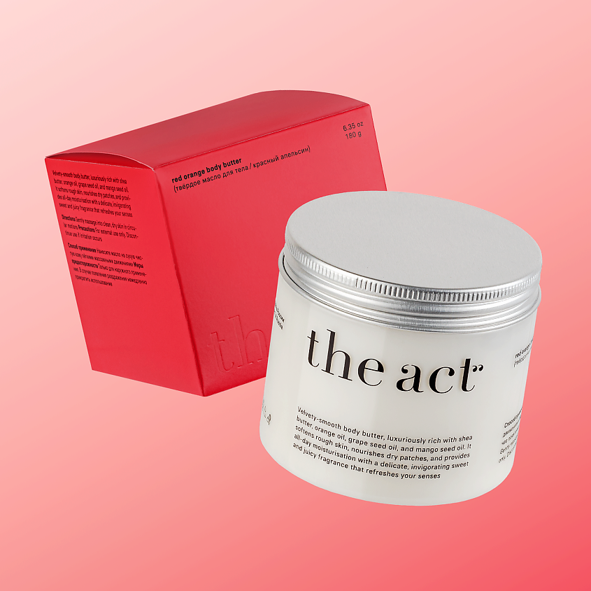 Изображение товара Баттер для тела THE ACT с ароматом сицилийского апельсина, 180 г