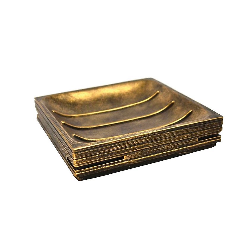 Изображение товара Мыльница Ridder Brick бронзовый дизайн ретро размеры 11,6х2,6х11,6 см настольная