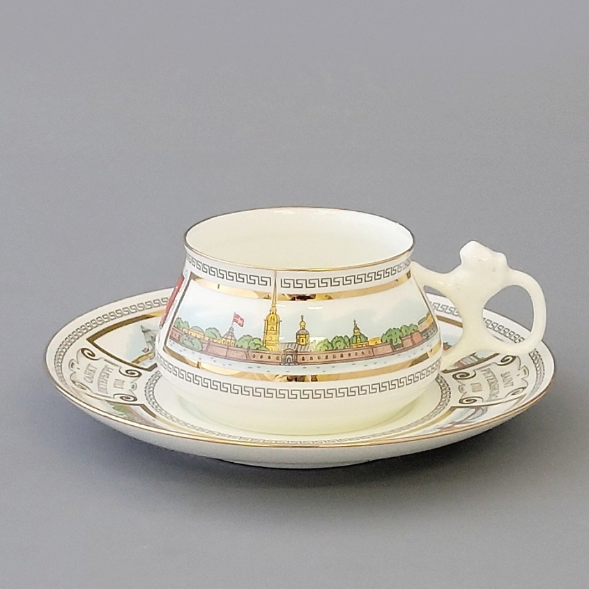 Изображение товара ИМПЕРАТОРСКИЙ ФАРФОРОВЫЙ ЗАВОД Чашка с блюдцем кофейная "Невские берега", 1 шт.