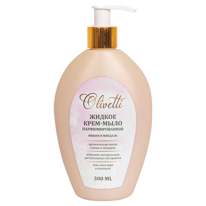 Изображение товара OLIVETTI Жидкое крем-мыло Парфюмированное Вишня и миндаль, 1 шт.