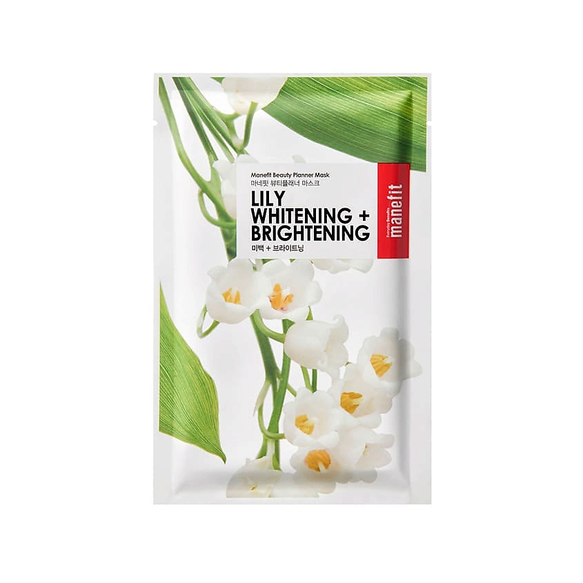 Изображение товара MANEFIT Маска тканевая с Лилией для выравнивания тона и улучшения цвета лица, 20 мл