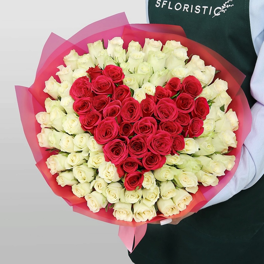 Изображение товара Букет роз Цветочное признание 101 шт 40 см от STUDIO FLORISTIC