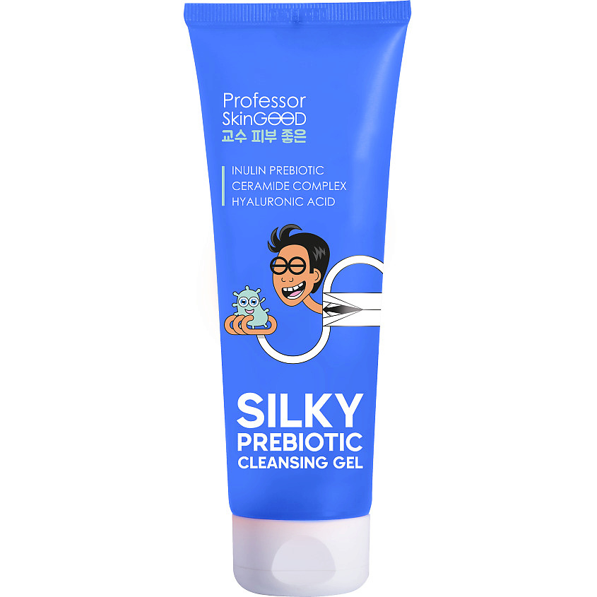 Изображение товара PROFESSOR SKINGOOD Гель для умывания лица "SILKY PREBIOTIC CLEANSING GEL" увлажняющий с пребиотиками, 120 мл
