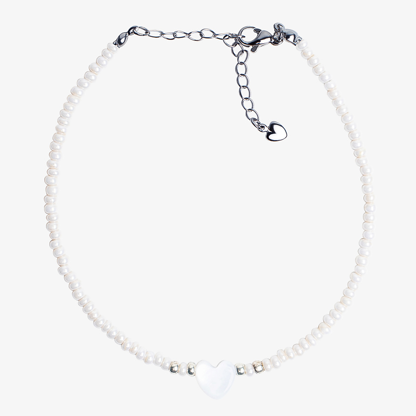 Изображение товара Браслет из жемчужного бисера с перламутровым сердцем 16 см Higher-Aura