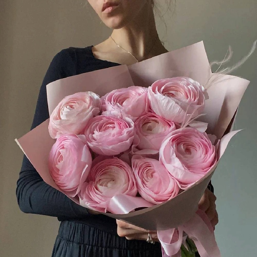 Изображение товара VERESK Розовый букет с ранункулюсами (лютиками), 1 шт.