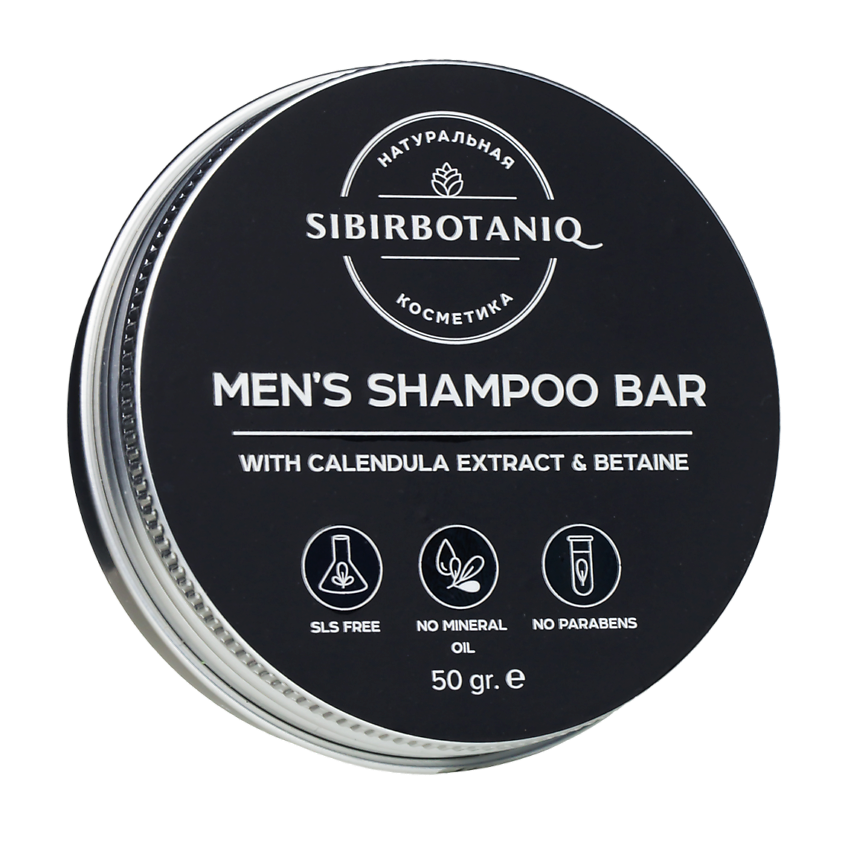 Изображение товара SIBIRBOTANIQ Натуральный твёрдый шампунь для мужчин, 50 г