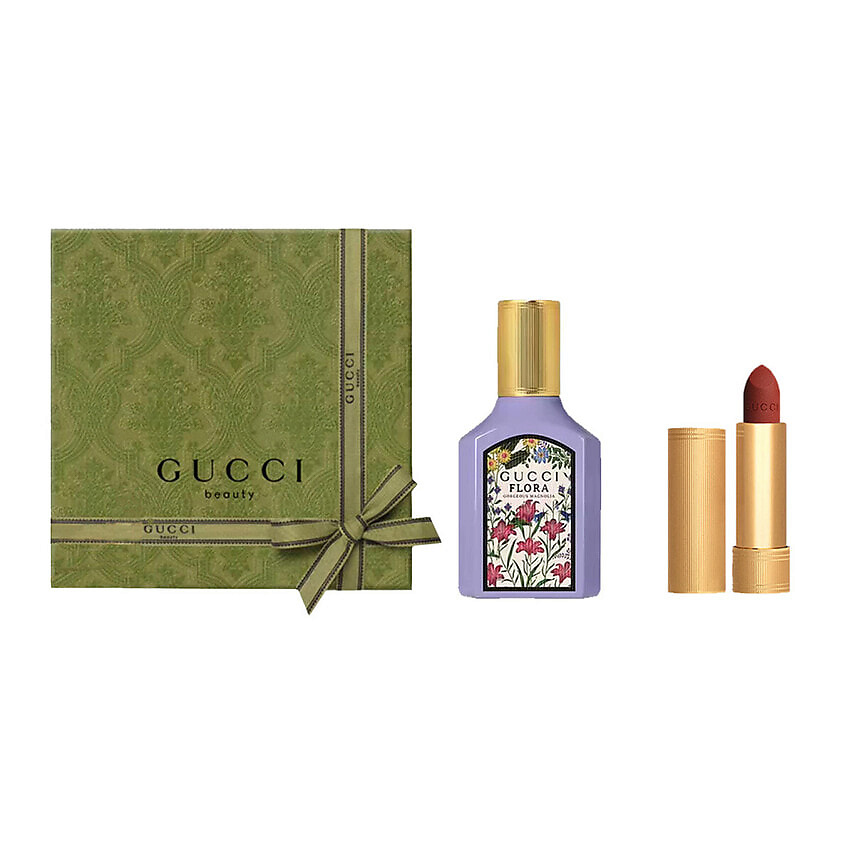 Изображение товара GUCCI Парфюмерная вода Flora Gorgeous Magnolia + Матовая помада Rouge à Lèvres Mat, 30 мл + 505 Janet Rust