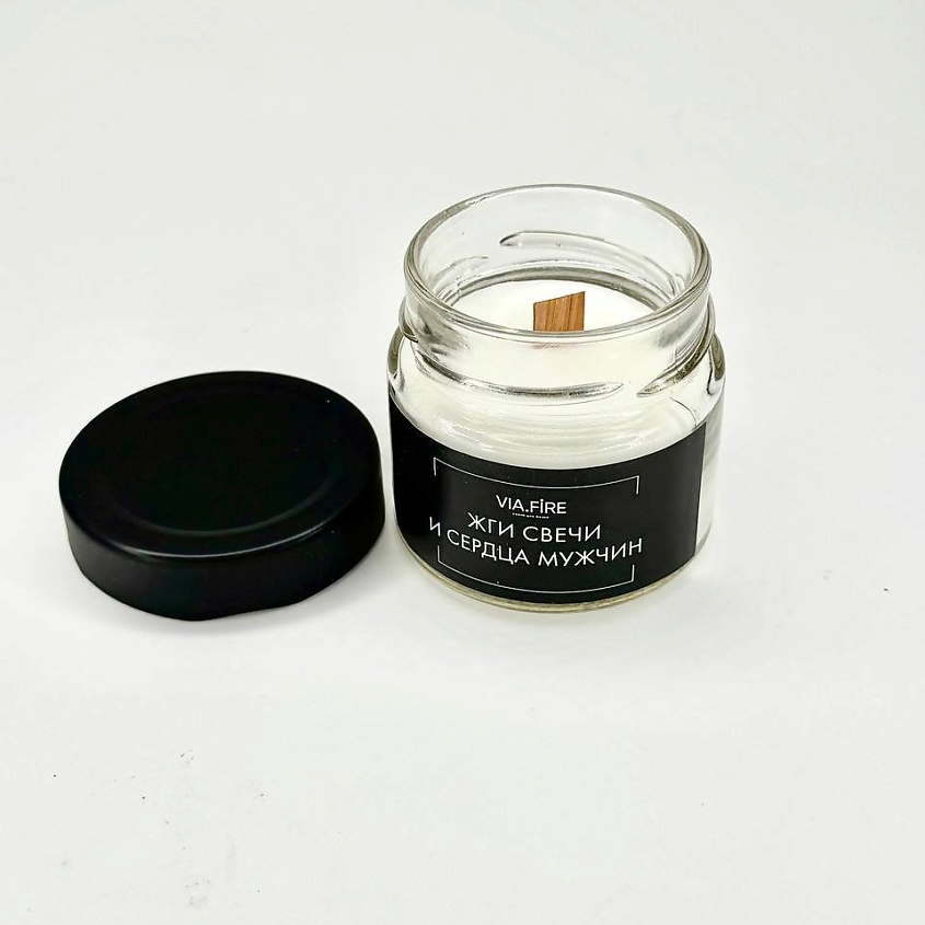 Изображение товара VIA.FIRE Свеча ароматическая Жги свечи и сердца мужчин, Черный