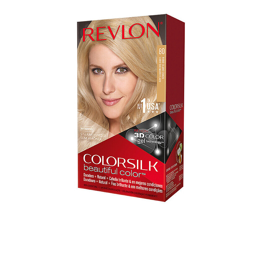 Изображение товара REVLON ColorSilk Стойкая безаммиачная краска для волос 80 Ashy Light Blonde