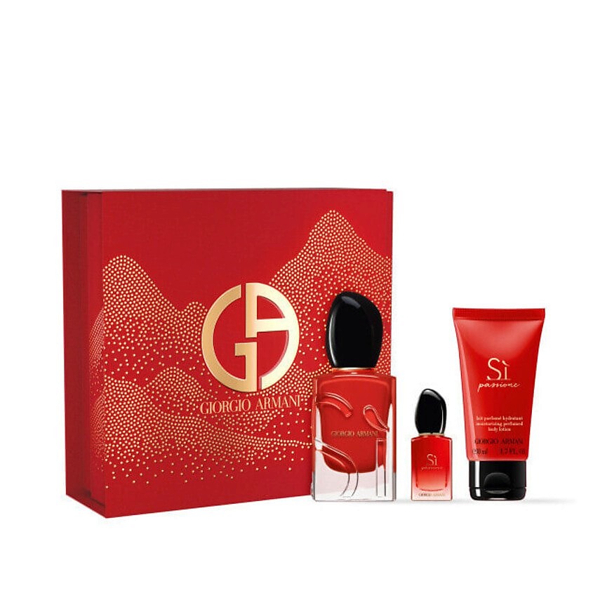 Изображение товара GIORGIO ARMANI Набор Sì Passione:Парфюмерная вода + Миниатюра + Лосьон, 50 мл + 7 мл + 50 мл