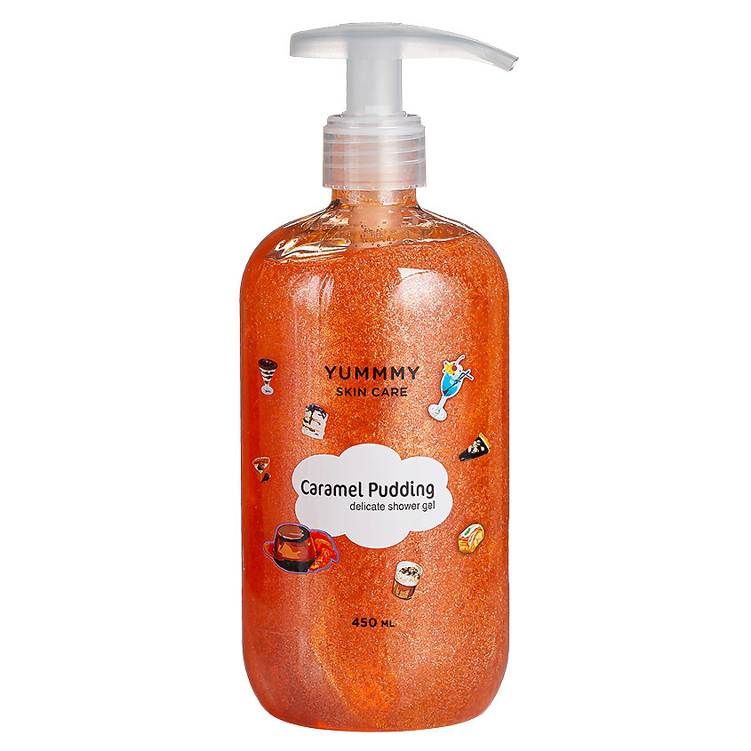 Изображение товара YUMMMY Гель для душа с блестками Caramel Pudding, 450 мл