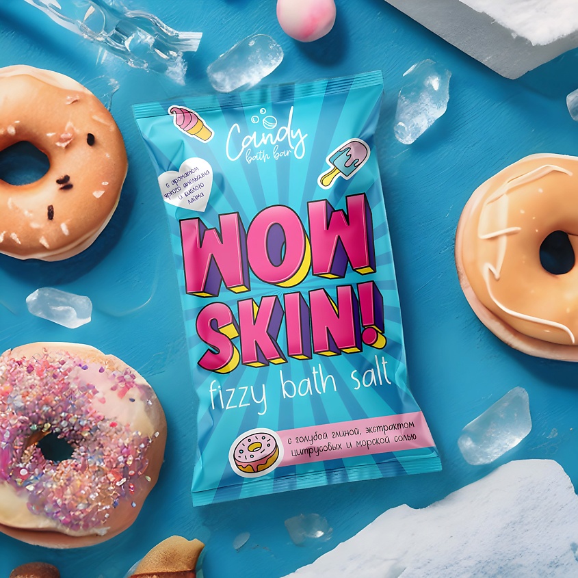 Изображение товара LABORATORY KATRIN Шипучая соль для ванн Candy bath bar "Wow Skin", 100 г