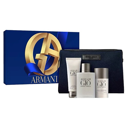 GIORGIO ARMANI Набор Acqua Di Gio Туалетная вода Гель для душа Дезодорант Косметичка 11733₽