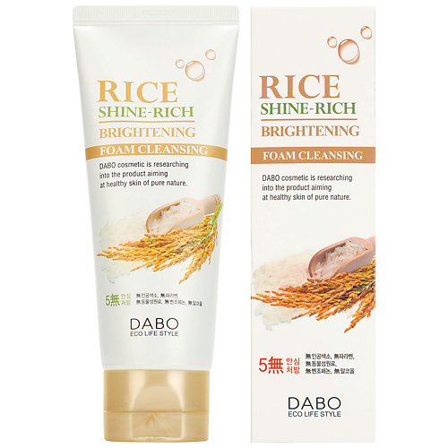 

DABO Пенка для умывания очищающая с экстрактом риса Rice Shine-Rich Brightening Foam Cleansing 100, Пенка для умывания очищающая с экстрактом риса Rice Shine-Rich Brightening Foam Cleansing