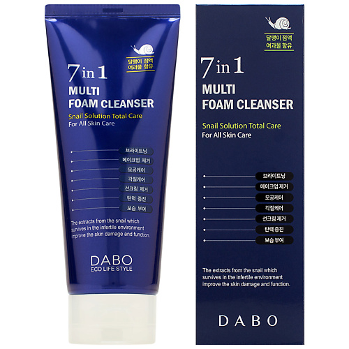 

DABO Пенка для умывания мультифункциональная 7 в 1 Multi Foam Cleanser 180, Пенка для умывания мультифункциональная 7 в 1 Multi Foam Cleanser