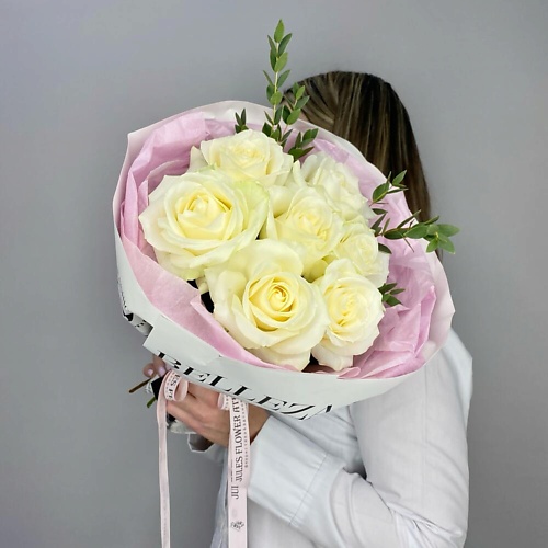

JULES FLOWER ATELIER «Свидание в Париже» букет роз с эвкалиптом, «Свидание в Париже» букет роз с эвкалиптом