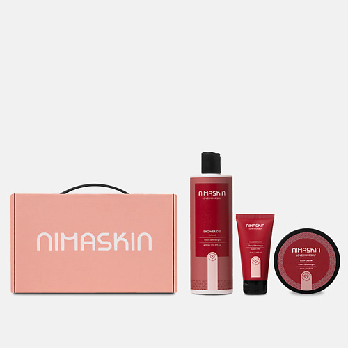 

NIMASKIN Подарочный набор женский гель для душа + крем для тела + крем для рук, Подарочный набор женский гель для душа + крем для тела + крем для рук