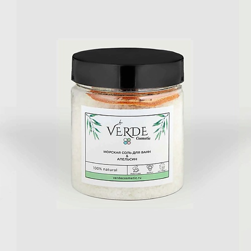 

VERDECOSMETIC Морская натуральная соль для ванны с апельсином, против целлюлита и дряблости кожи 500.0, Морская натуральная соль для ванны с апельсином, против целлюлита и дряблости кожи