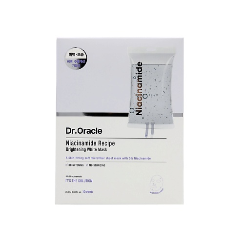 

DR.ORACLE Набор масок для сияния кожи с ниацинамидом Niacinamide Recipe Brightening White Mask, Набор масок для сияния кожи с ниацинамидом Niacinamide Recipe Brightening White Mask