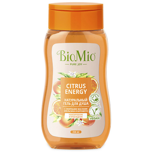

BIO MIO Натуральный гель для душа с эфирными маслами апельсина и бергамота Citrus Energy, Натуральный гель для душа с эфирными маслами апельсина и бергамота Citrus Energy