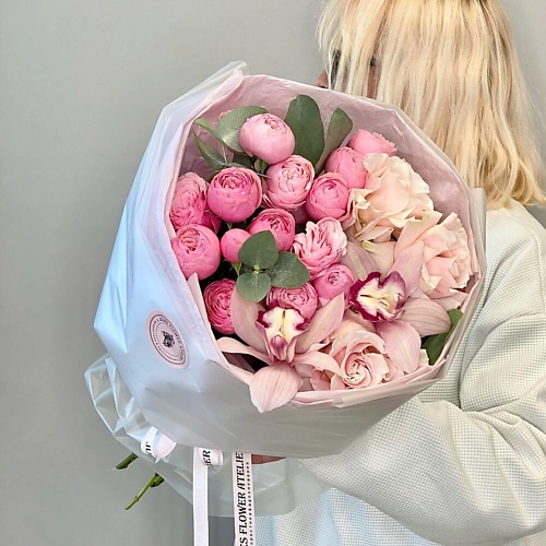 

JULES FLOWER ATELIER «Pink fresh букет из и орхидей, «Pink fresh букет из и орхидей