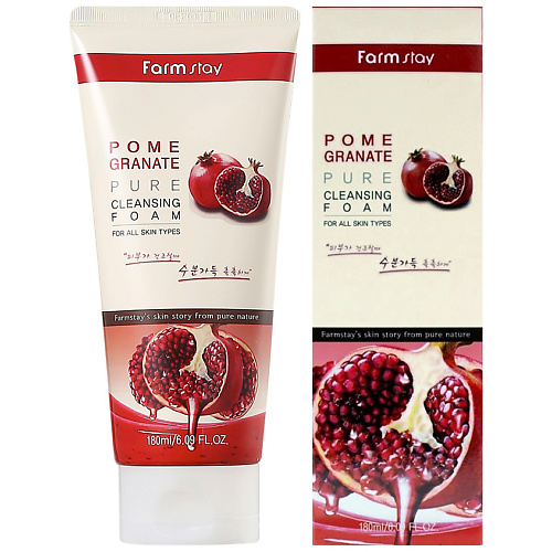 

FARMSTAY Пенка для умывания очищающая с экстрактом граната Pomegranate Pure Cleansing Foam, Пенка для умывания очищающая с экстрактом граната Pomegranate Pure Cleansing Foam