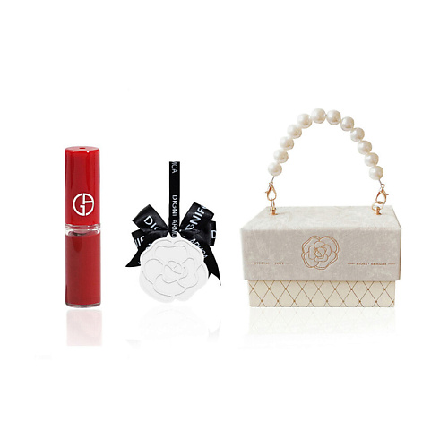 

GIORGIO ARMANI Подарочный набор Lip Stain Жидкая помада + ароматизированная подвеска Camellia, Подарочный набор Lip Stain Жидкая помада + ароматизированная подвеска Camellia