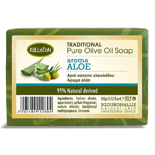 

KALLISTON Мыло Traditional Lavender натуральное оливковое АЛОЭ ВЕРА 100, Мыло Traditional Lavender натуральное оливковое АЛОЭ ВЕРА