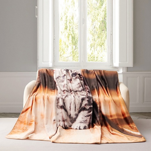 

ARYA HOME COLLECTION Плед с принтом 200x220 Cat, Плед с принтом 200x220 Cat