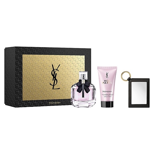 YVES SAINT LAURENT Набор Mon Paris: Парфюмерная вода + Лосьон для тела + Зеркальце-брелок